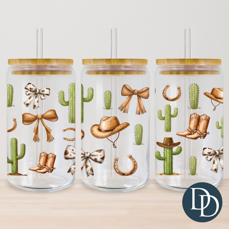 Western Cowgirl Cactus *UV DTF Cup Wrap*