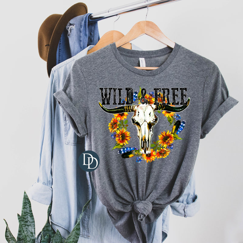 Wild & Free Skull *DTF Transfer*