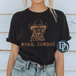 Woah Cowboy Dog Hat (Doe Brown Ink) *Screen Print Transfer*