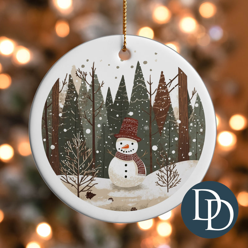 Woodland Snowman *UV DTF Ornament Decal*