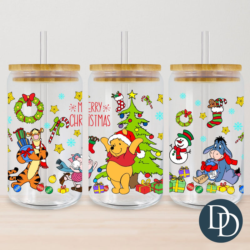 Yellow Bear Friends Christmas *UV DTF Cup Wrap*