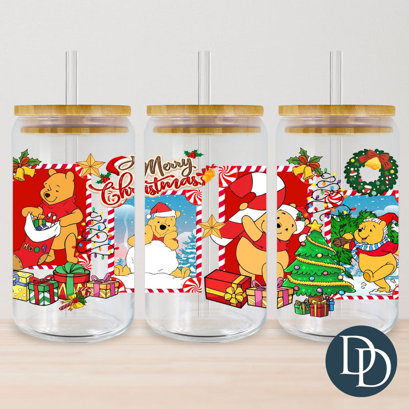 Yellow Bear Merry Christmas Posters *UV DTF Cup Wrap*