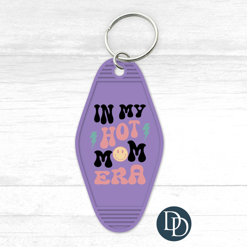 In My Hot Mom Era Motel Keychain UV DTF Decal