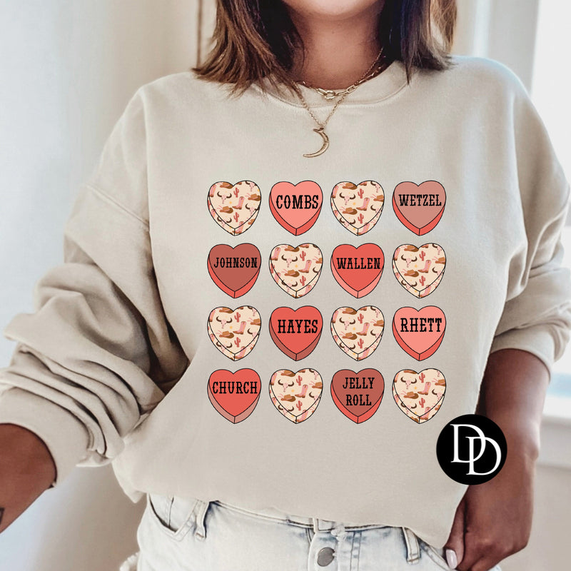 Candy Hearts *DTF Transfer*