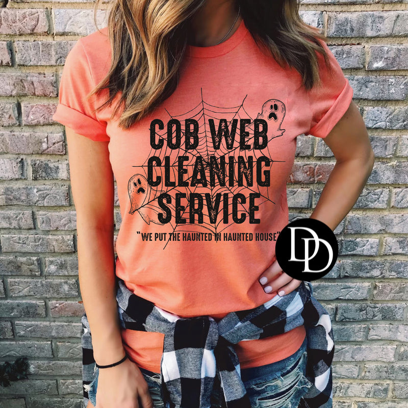 Cob Web Cleaning Service - NOT RESTOCKING - *Screen Print Transfer*